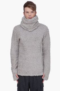 Y 3 Oversize Grey Iplush Turtleneck for men