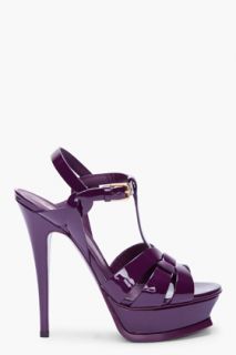 Yves Saint Laurent Purple Patent Tribute Heels for women