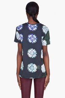 Michael Angel Dark Blue Circle Print Token T shirt for women