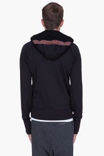 Y 3 Black Coreft Mixed Hoodie for men