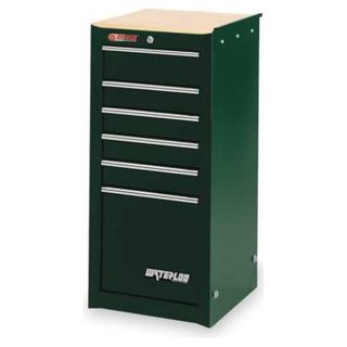 Waterloo TRX1606FG Side Cabinet, 15 3/4 W, 6 Drawer, Green