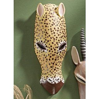 African Serengeti Tribal Style Animal Wall Mask Jaguar