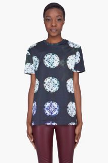 Michael Angel Dark Blue Circle Print Token T shirt for women