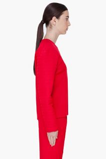 Hakaan Red Padded Bor Top for women