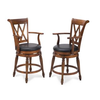 Home Styles Distressed Cottage Oak Deluxe Bar Stool Compare $279.00