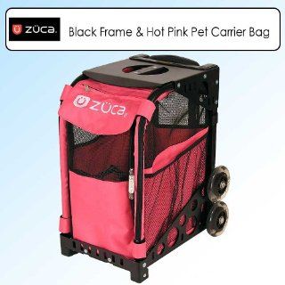 Zuca Sport Kit Black Frame & Pet Carrier Bag Pink PIBHP205