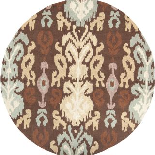 Hand hooked Sour Brown Rug (4 Round) Today $85.69 Sale $77.12 Save