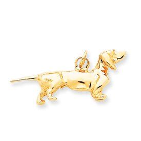 14k Gold Dachshund Dog Charm [Jewelry]