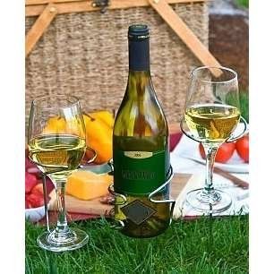 Set of Steady Sticks Outdoor Wine Bottle and Glass Holders