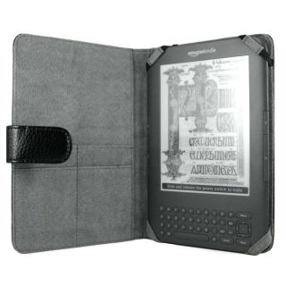 Mivizu Black Nubuck Leather Kindle Folio Case