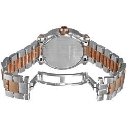Chopard Womens Happy Sport Round Two Tone Bracelet Diamond Watch