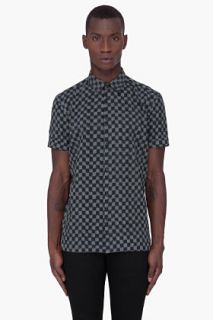 Marc By Marc Jacobs Grey Michael Ikat Check Shirt for men