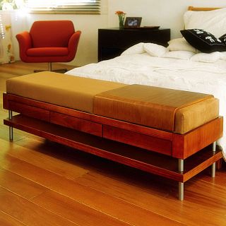 Pine Bench with Movable Tray