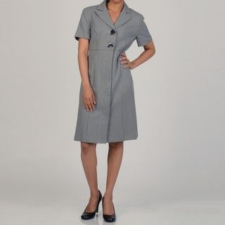 Danny and Nicole Womens Button front Coat Dress