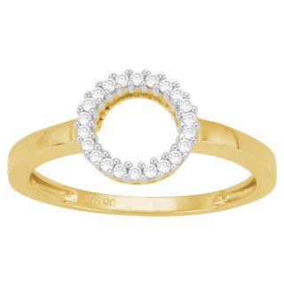 10k Yellow Gold 1/10ct TDW Diamond Circle Ring (J K, I3) Today $172
