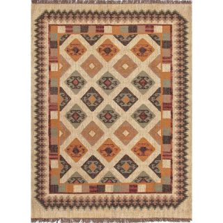 Handmade Flat Weave Tribal Multicolor Jute Rug (5 x 8) Today $183