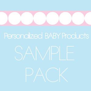 Personalized Baby Products Sample Pack   Baby Shower Gifts