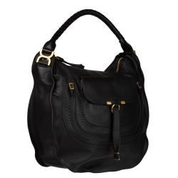 Chloe Marcie Italian Black Leather Hobo Bag