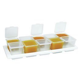 2 Sets, Baby Food Storage Cubes (10) with Tray Baby