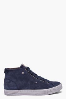 Diesel Navy Suede D 78 Sneakers for men