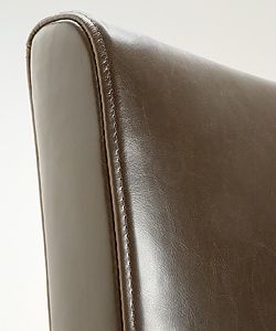 Andre Dark Brown Leather Barstools (Set of 2)