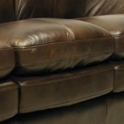 Mason Brown Italian Leather Sofa/ Chair Set