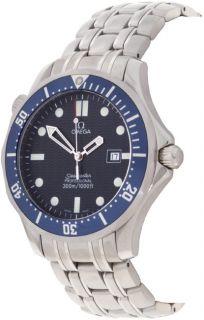 Omega Seamaster 300 Mens Stainless Steel Dark Blue Dial Watch