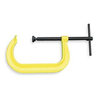 Westward 2HUK6 C Clamp, High Visibility, 4 In, 3 1/4 Deep