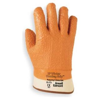 Ansell 23 173 Cold Protection Gloves, PVC, L, Tan, PR