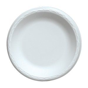 White foam plate