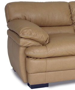 Dalton Tan Leather Sofa, Loveseat and Chair