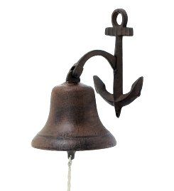 Cast Iron Hanging Nautical Anchor Bell ~ Dinner Bell Home