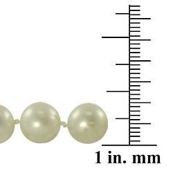 14k Yellow Gold Cultured Freshwater Pearl 18 inch Necklace (9 10 mm