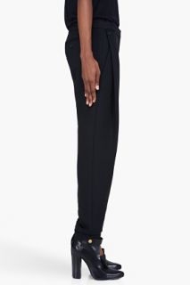 Michael Angel Tapered Black Wool Forth Coming Pants for women