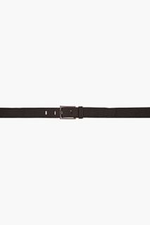 Lanvin Black Patent Pebbled Calfskin Belt for men
