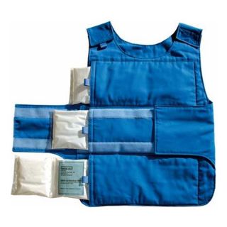 Approved Vendor 3XLN7 Cooling Vest, Universal, Poly/Cotton, Blue