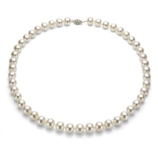 DaVonna Silver Grey FW Pearl 24 inch Necklace (6.5 7 mm) MSRP $159.22