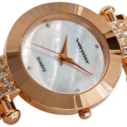 Vernier Womens Rose tone Elegant Chain Bracelet Watch
