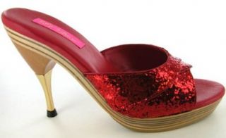  $220 Betsey Johnson Glitter H4993 Womens Red Heels 6 Shoes