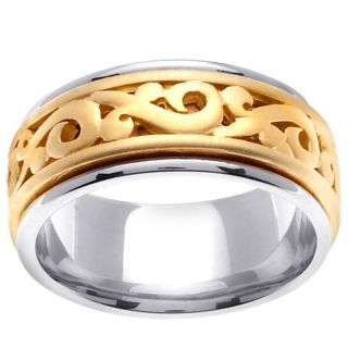 14k Two tone Gold Mens Celtic Design Wedding Band Today $1,004.99 5
