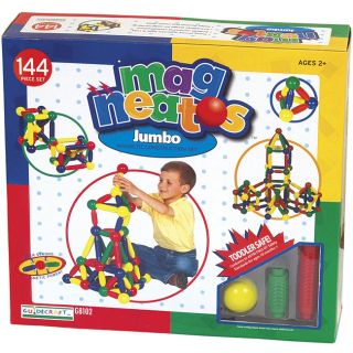 Guidecraft 144 piece Magneatos Jumbo Magnetic Construction Set