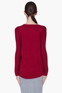 Helmut Dark Red Angora Blend Sweater for women