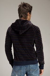 Energie  Barry Striped Velour Hoodie for men