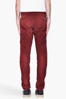 Diesel Burgundy Slim Chi Blado Cords for men