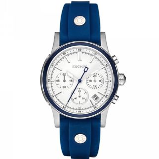 DKNY Womens Chronograph Casual Rubber Watch