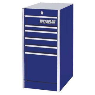 Waterloo MG2406SCBU Side Cabinet, 19 Wx24D, 43 H, 6 Drawer, Blue