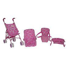 You & Me 4 in 1 accessory doll play set   stroller   high