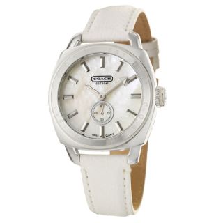 Coach Ali Sport Womens Mother of Pearl Dial Leather Watch