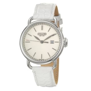 Coach Hamptons Womens Silver Dial Patent Leather Watch