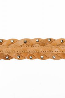 Galliano  Camel Braided Belt for women